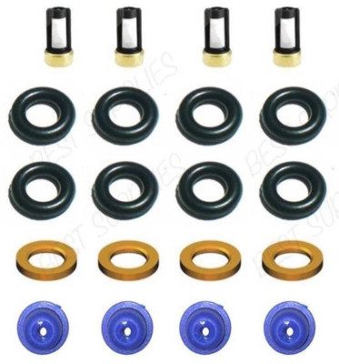 Fuel Injector Service Repair Kit Caps Rings Filters Seals Porsche