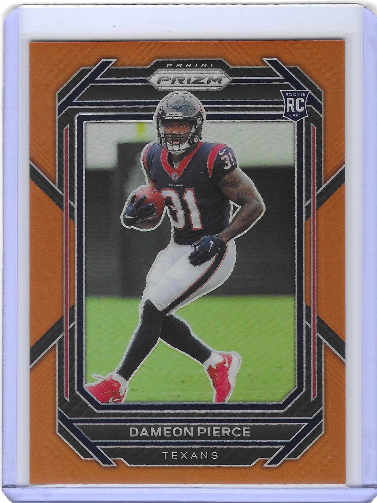 Dameon Pierce #322 2022 Prizm Orange Holo /249 RC Houston Texans Rookie