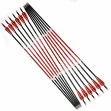 12pcs 30inch Carbon Arrows  Spine 500 Archery OD 7.8mm Fit Recurve Bow Shoot
