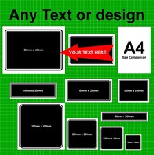 Personalised sign or sticker custom printed any text or design 9719 Waterproof 