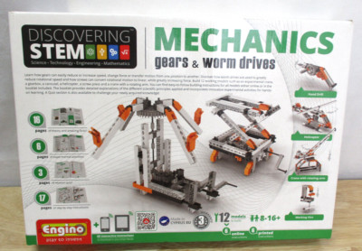 DISCOVERING STEM - MECHANICS: Gears & Worm Drives NEW Factory Sealed 12 Models