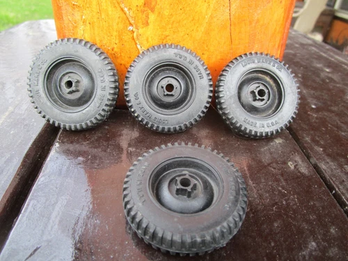 Vintage Louis Marx  1-7/8"Toy Truck Or Car Tires 7/16" wide 3/16" bore.