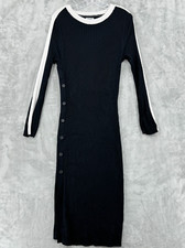 Future Collective Dress Womens Large Kahlana Barfield Brown Maxi Ribbed Knit