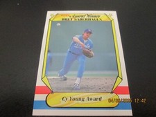 BRET SABERHAGEN ROYALS 1987 FLEER AWARD WINNER CY YOUNG AWARD CARD  #34