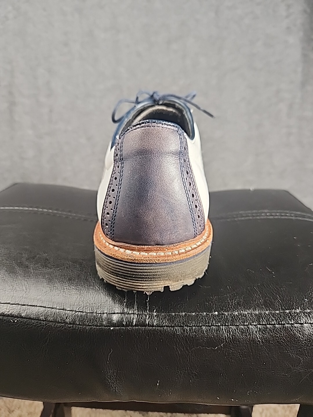 Allen Edmonds Golf Shoes Mens 13 Jack Nicklaus Signature White Blue