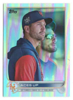 Jacob deGrom/Max Scherzer 2022 Topps Update Gold Foil #US288 Parallel Card