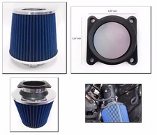 Blue Cold Air Intake Filter + MAF Adapter For 2000-2003 Nissan Maxima 3.0L 3.5L