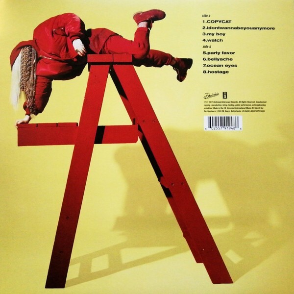 ビリーアイリッシュ　スプラッターペイントインサート　廃盤 BILLIE EILISH LP Don't Smile at Me LP RED COLOURED VINYL Ltd