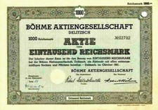 Lot 10 Böhme AG Delitzsch Aktie 1941 Sachsen Leipzig Wissoll Halloren Schokolade
