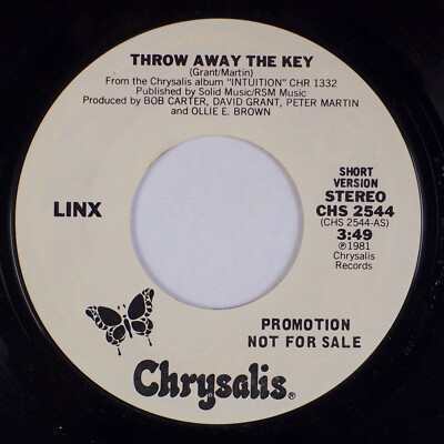 LINX: Throw Away The Key US Chyrsalis CHS 2544 Electro Disco Funk 45 NM-