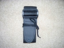 New 2" Black Nylon Guitar Strap Mint Condition