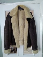 Vintage Lincoln Shearling Sheepskin Aviator Flying Jacket
