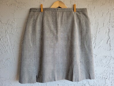 Jupe Crayon Larry Levine En Tweed Noir Et Blanc - Taille 14, Pour Le Travail, Occasion Très Bon état