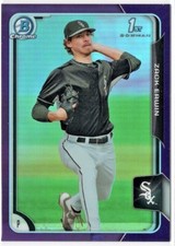 2015 Bowman Chrome Draft Purple Refractors #24 Zack Erwin White Sox 107/250