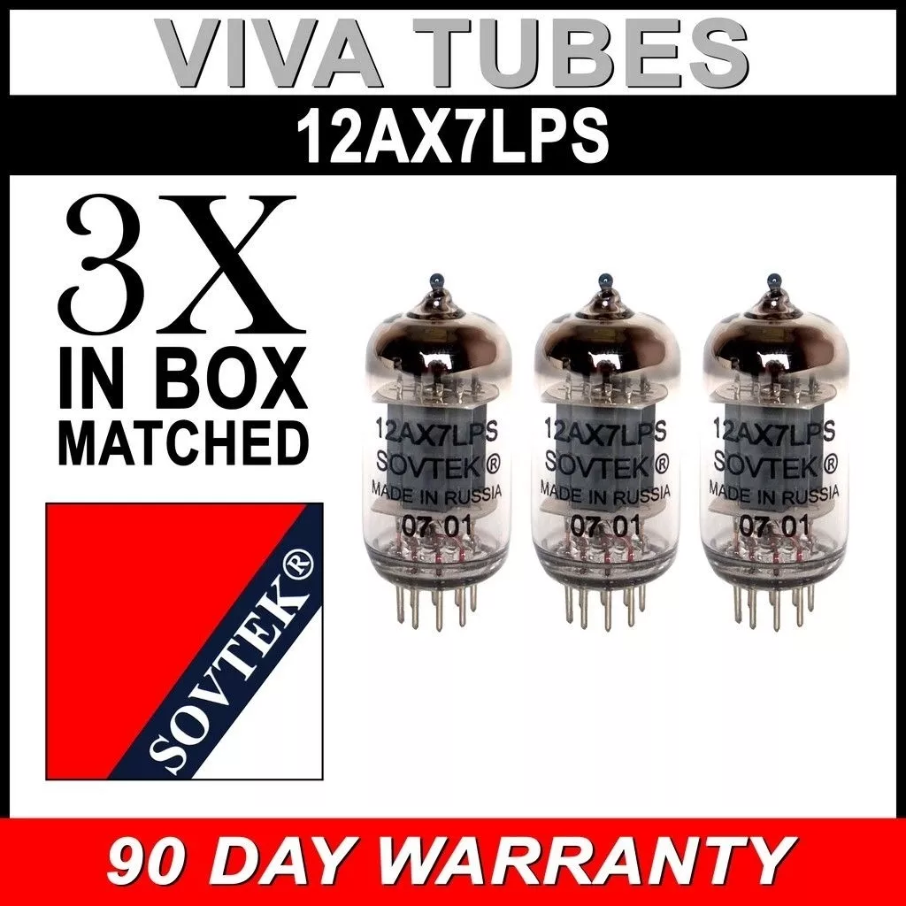 New Matched Trio (3) Sovtek 12AX7LPS / ECC83 12AX7 Vacuum Tube FREE SHIP