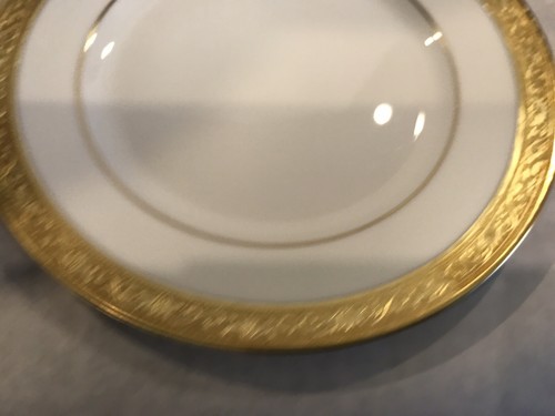 Raynaud & CO Limoges Francia Placa Porcelana Embajador Patrón 7 1/2" Borde Oro - Imagen 7 de 11