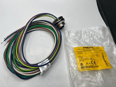 TURCK OEM RKFP-461-2M U2-07449 MINIFAST RECEPTACLE 4 POLE FEMALE WIRE HARNESS