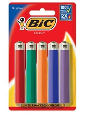 BIC Lighters (Colors May Vary), 5 Count