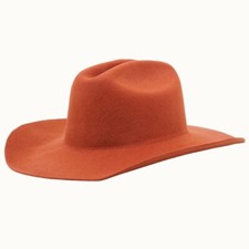 100 Wool Western Cowboy Hat in RUST - Chic and Classy Unisex