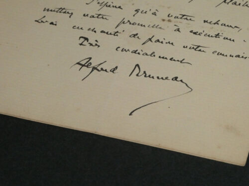 Alfred Bruneau - Lettre autographe signée [sur sa pièce Le rêve,Emile Zola] 1891 - Foto 1 di 8