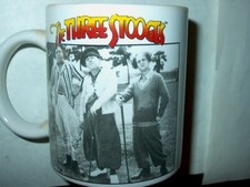 VINTAGE GOLF-The Three Stooges Collectible Coffee Mug-1996 ORIGINAL BOX