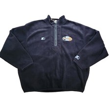 Pittsburgh Steelers Pullover Starter Pro Line 90s Fleece Black Mens XL Vintage