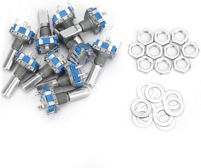 10PCS 5 Pin Rotary Encoder+Washers+Nuts DC 5V EC11 Rotary Encoder Coding Switch