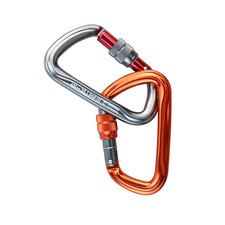 2PC 35KN Climbing Carabiner Aluminum Screw Locking Clip HeavyDuty Hook Key Chain