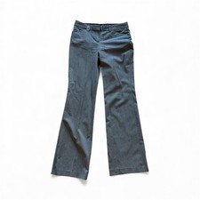 Express Womens Editor Pants Sz 6L charcoal Stretch Polyester Blend Slim Bootcut