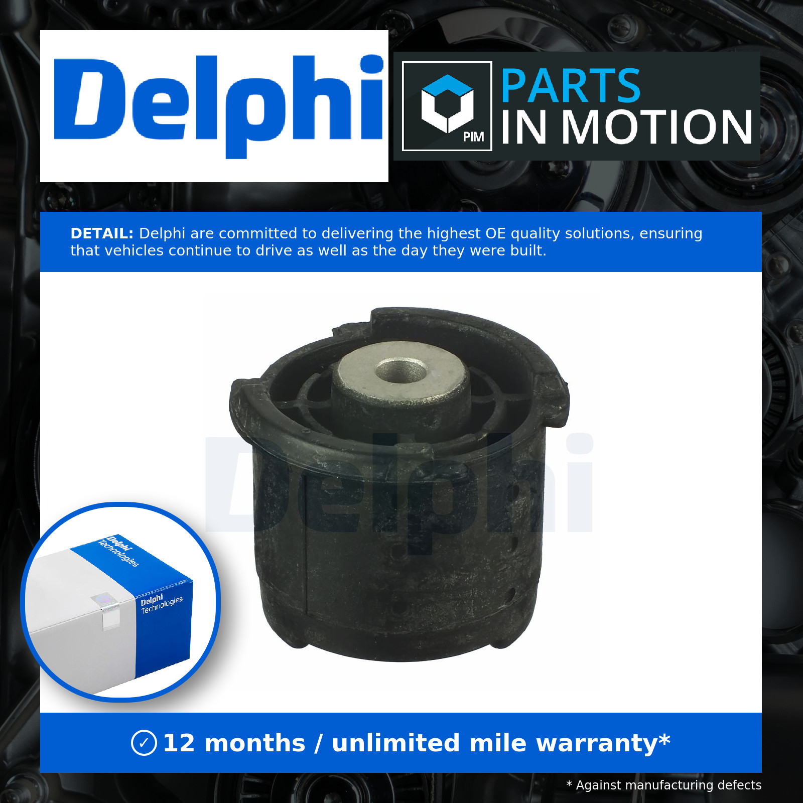 Axle Beam Mount TD980W Delphi Suspension 33316770783 Genuine Quality Guaranteed