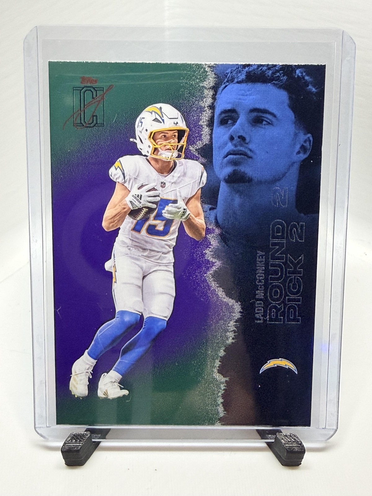 Ladd McConkey 2025 Topps Signature Class #81 Green & Purple