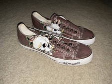 Vintage Ed Hardy Low-Top Laceless Sneaker Shoe Women s Size 9 BRAND NEW