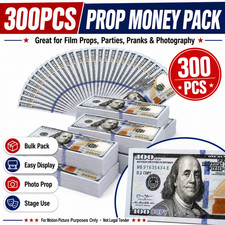 100 Bills 300pack Prop Replica Money for Movies, Parties, TikTok Instagram