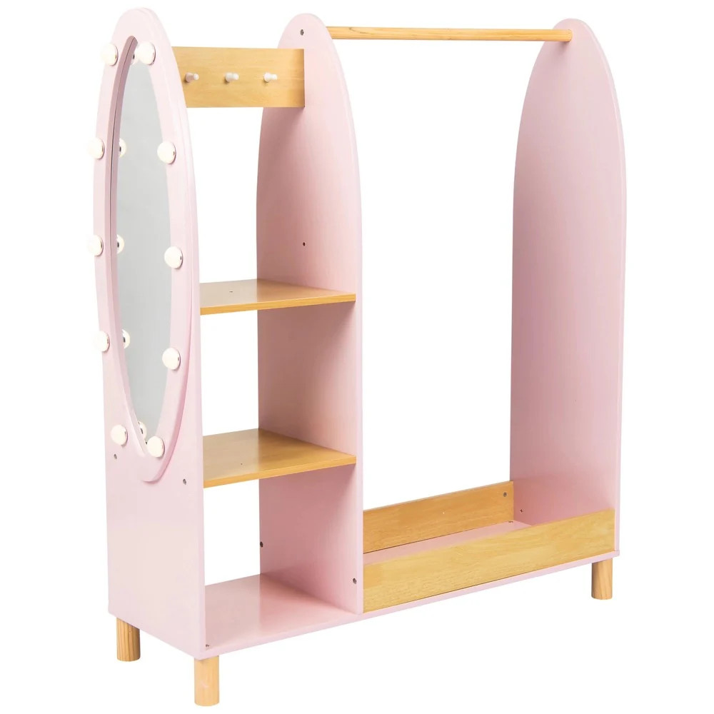 Dimples Wooden Dress Up Rack with Light-Up Mirror | eBay