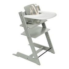 Stokke Tripp Trapp High Chair 2 Glacier Green with Tray Baby Set
