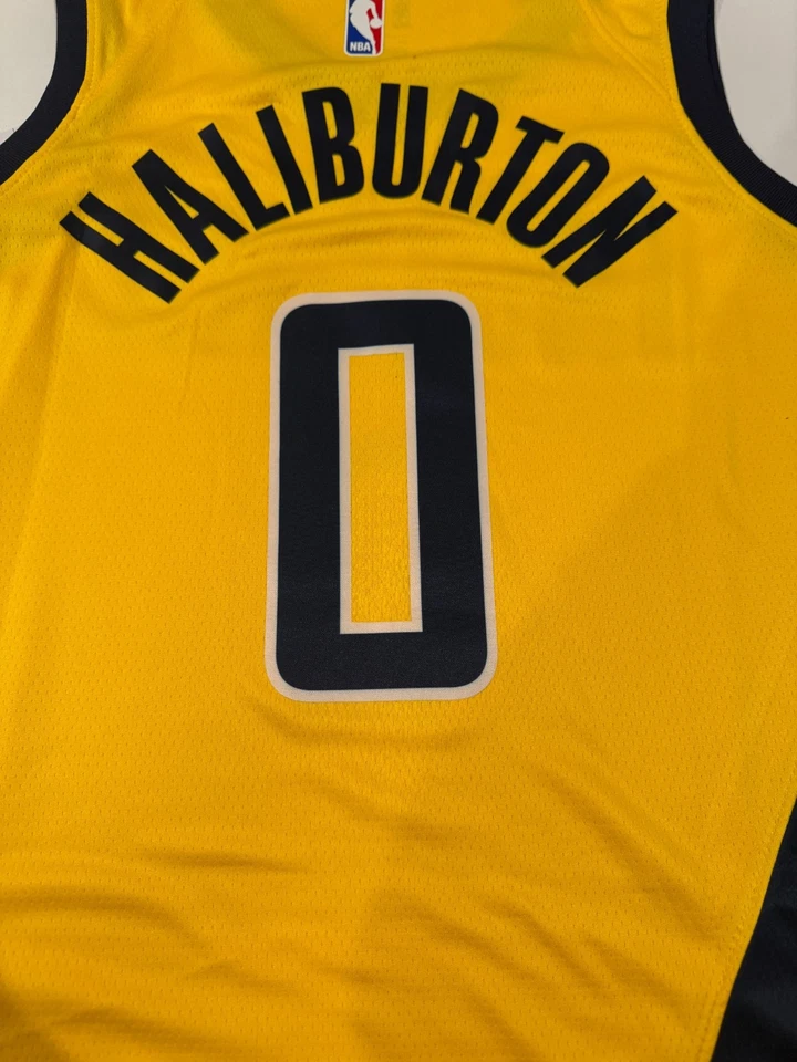 Tyrese Haliburton Gold Yellow Indiana Pacers Jersey Size Large - Image 4 of 4