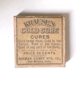 Vintage Krause's Illness Colds etc. Des Moines Iowa Norman Lichty Advertising 