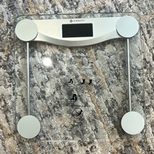 Etekcity Digital Glass Bathroom Scale, Modern Style, Clear/White