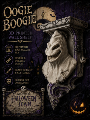 Horror Nightmare Before Christmas Oogie Boogie Like 6x5 Top Wall Shelf New