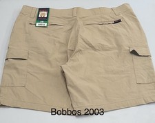 Wearfirst Men's Classic Fit Stretch Fabric Lightweight Cargo Shorts, Tan, 38