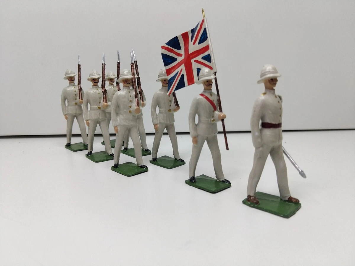 Lot De 3 Soldats Nordistes (Union) Britains - Figurines Plastique Peintes - Occasion