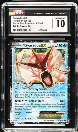 2016 Pokemon Triple Power Tin Gyarados Black Star Promo BSP #XY106 CGC 10