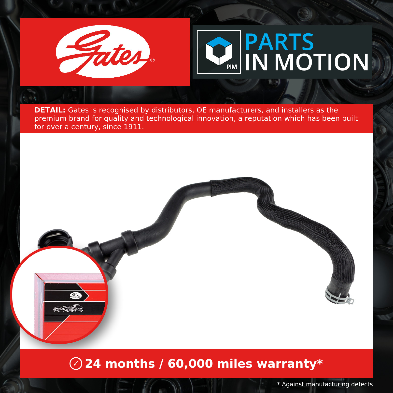 Fits GATES GAT05-3024 Radiator Hose GAT05-3024 Cooling system rubber hose botto - Image 12