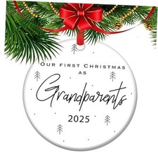 Our First Christmas As Grandparents 2025 Ornament New Grandpa Grandma Xmax 22