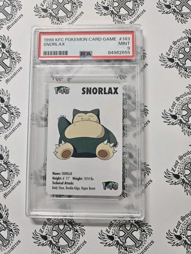 SNORLAX #143 Pokemon Card Game Mini KFC 1998 Nintendo PSA GEM MINT 9