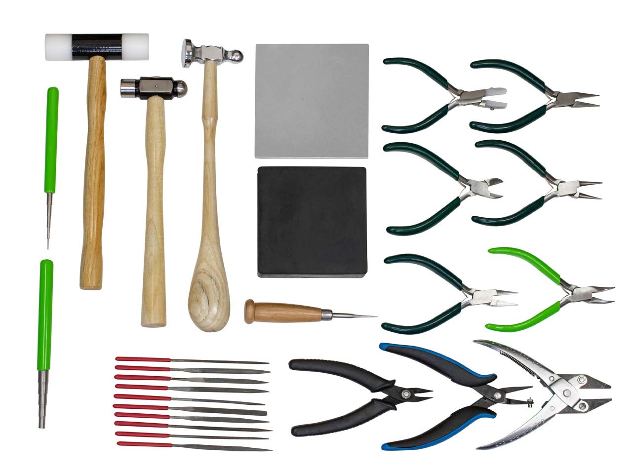 Jewellers 17 Piece Starter Kit For Jewellery Making Inc Hammers, Pliers, Cutters