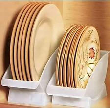  10-Inch Veritcal Dinner Holder, Cabinet Space Saver and Organizer, 