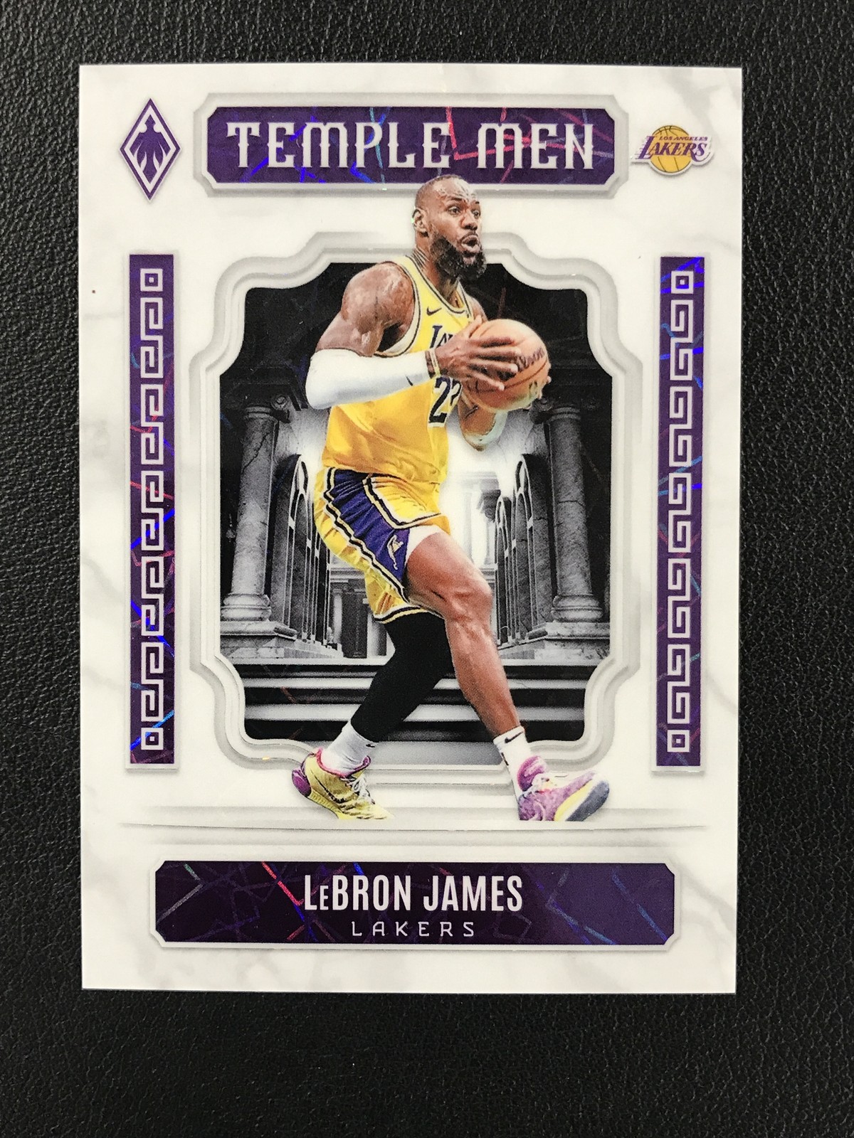 2023-24 Panini Phoenix #2 LeBron James Lakers Temple Men White Lazer /150