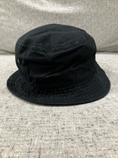 Newhattan Unisex Black Bucket Hat - Cotton Sun Hat Fishing Boonie Cap L/XL