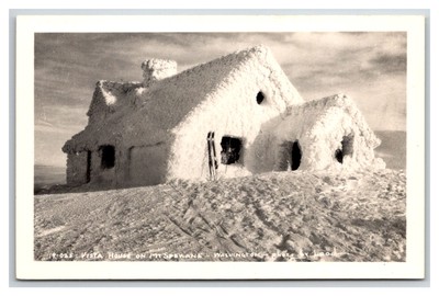 Skiing Ski lodge house on MT SPOKANE RPPC